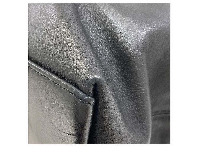 Borsa Tote Chanel Logo Nera in Pelle di Vitello Nero - vista 19