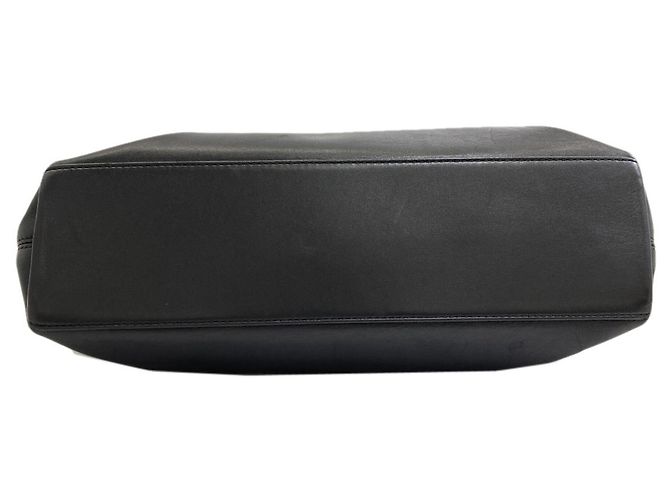 Borsa Tote Chanel Logo Nera in Pelle di Vitello Nero - vista 4