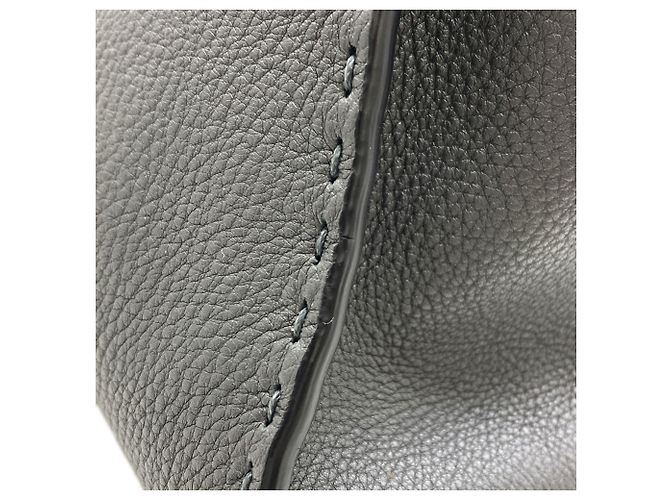 Borsa a 2 vie Fendi Peekaboo Medium Selleria Marrone - vista 20
