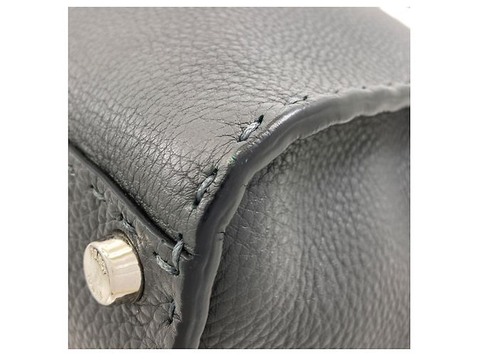 Borsa a 2 vie Fendi Peekaboo Medium Selleria Marrone - vista 28
