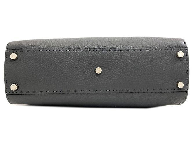 Borsa a 2 vie Fendi Peekaboo Medium Selleria Marrone - vista 4