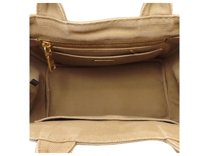 Borsa 2-Way Prada Canapa Mini Marrone - vista 5