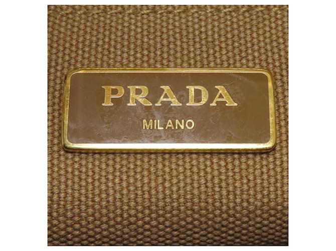 Borsa 2-Way Prada Canapa Mini Marrone - vista 6