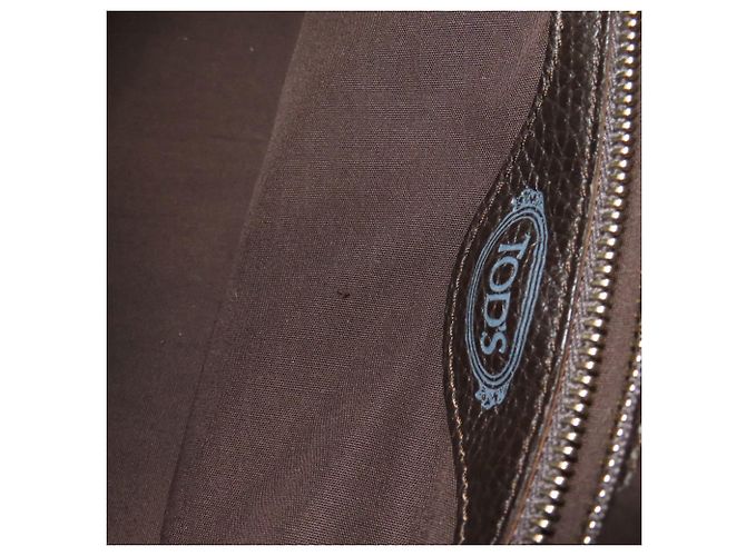 Borsa a mano in pelle con logo Tod's Marrone scuro - vista 12