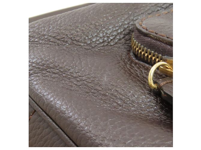 Borsa a mano in pelle con logo Tod's Marrone scuro - vista 16