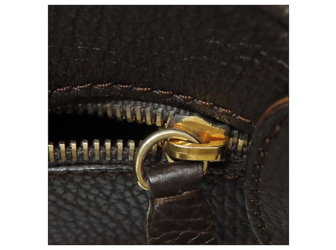 Borsa a mano in pelle con logo Tod's Marrone scuro - vista 18