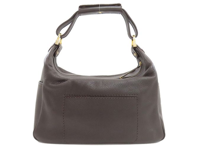 Borsa a mano in pelle con logo Tod's Marrone scuro - vista 2