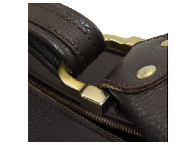 Borsa a mano in pelle con logo Tod's Marrone scuro - vista 20
