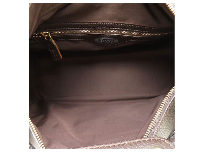 Borsa a mano in pelle con logo Tod's Marrone scuro - vista 5