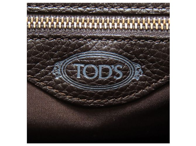 Borsa a mano in pelle con logo Tod's Marrone scuro - vista 6