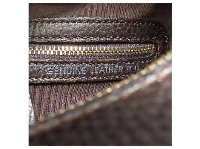 Borsa a mano in pelle con logo Tod's Marrone scuro - vista 7