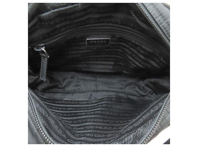 Borsa a tracolla in nylon Prada Nero - vista 5
