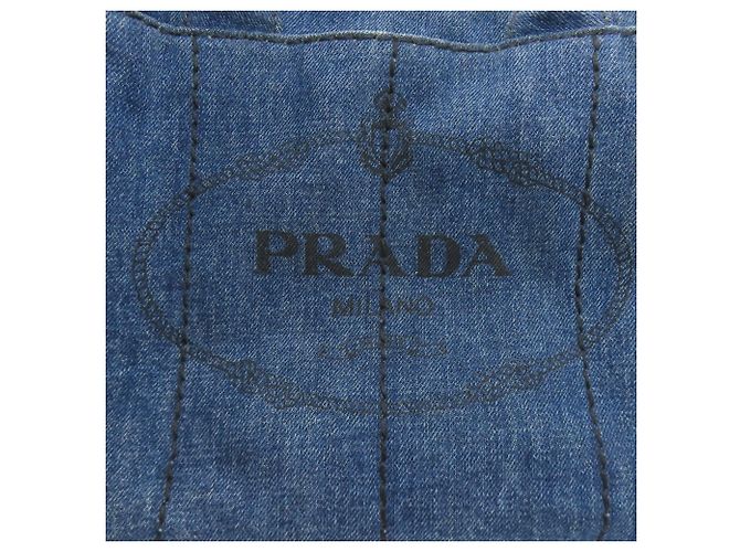 Prada Canapa Mini 2-Way Handtasche Blau - Ansicht 15