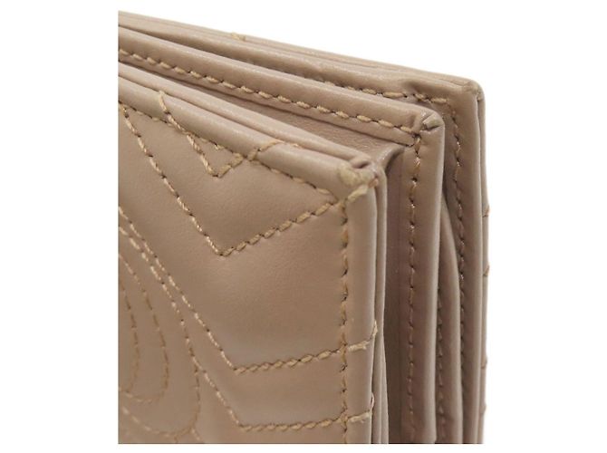 Cartera de dos pliegues Gucci GG Marmont Double G Beige - vista 17