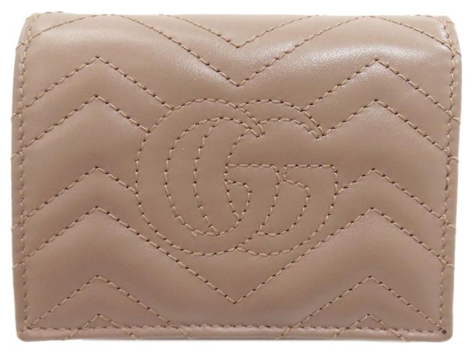 Cartera de dos pliegues Gucci GG Marmont Double G Beige - vista 2