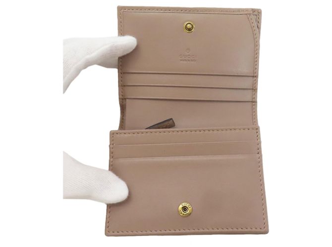 Cartera de dos pliegues Gucci GG Marmont Double G Beige - vista 4
