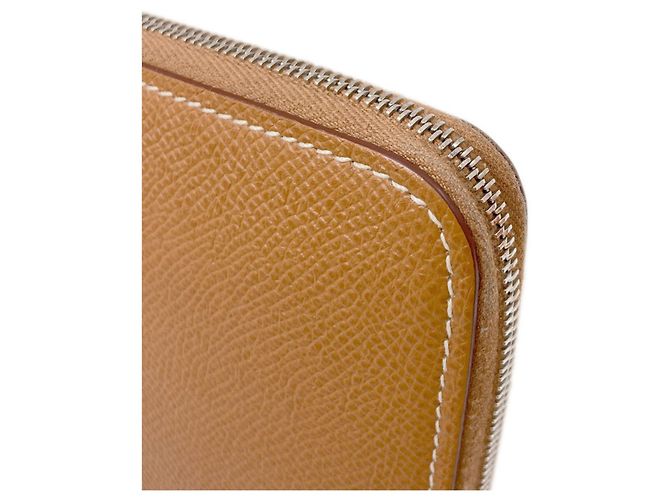 Portafoglio lungo in seta Azap di Hermès D'oro - vista 16