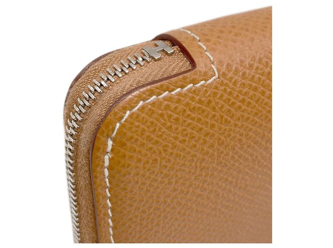 Portafoglio lungo in seta Azap di Hermès D'oro - vista 19