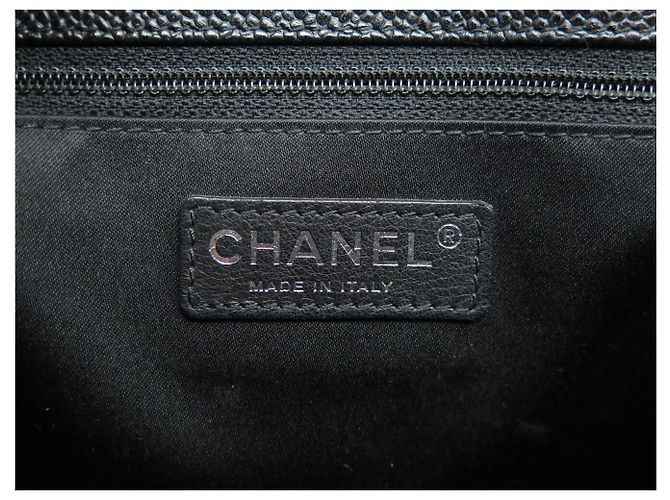 NUOVA BORSA CHANEL CABAS SHOPPING GM LOGO CC IN PELLE CAVIAR NERA Nero - vista 12