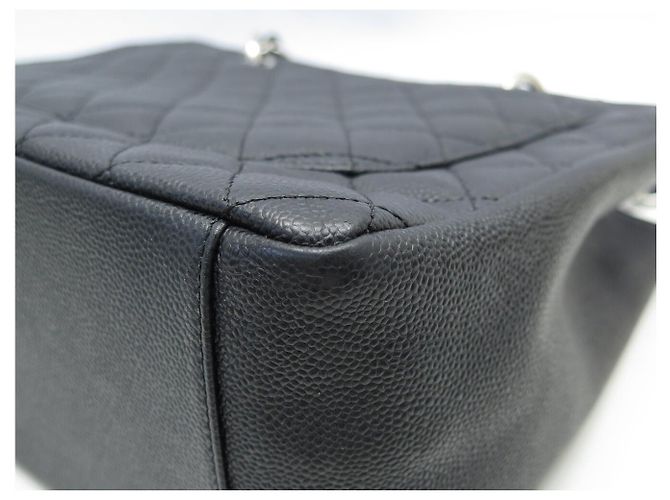 NUOVA BORSA CHANEL CABAS SHOPPING GM LOGO CC IN PELLE CAVIAR NERA Nero - vista 15