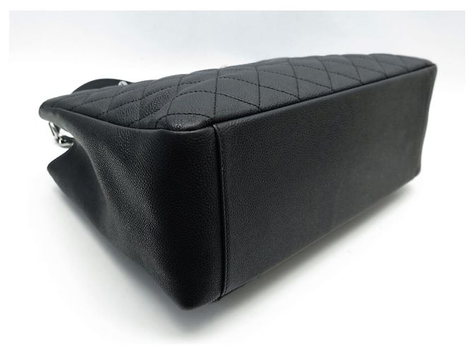 NUOVA BORSA CHANEL CABAS SHOPPING GM LOGO CC IN PELLE CAVIAR NERA Nero - vista 5