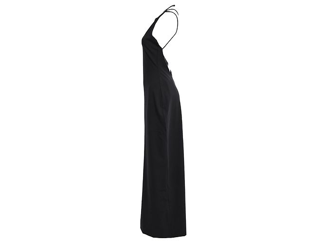Vestido largo con cuello halter Coralia de The Row en poliamida negra Negro - vista 2