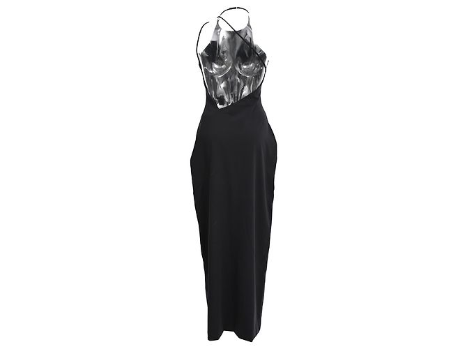 Vestido largo con cuello halter Coralia de The Row en poliamida negra Negro - vista 3