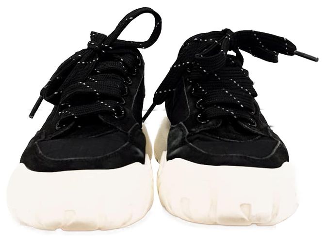 Sneakers Court Chunky Alexander Mcqueen in scamosciato nero - vista 2