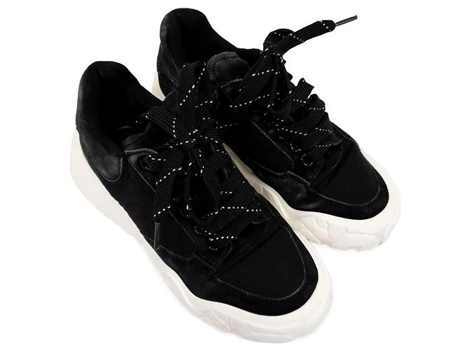 Sneakers Court Chunky Alexander Mcqueen in scamosciato nero - vista 6