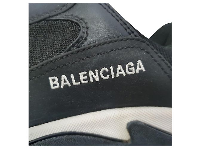 Baskets Triple S Balenciaga en polyester noir - vue 10