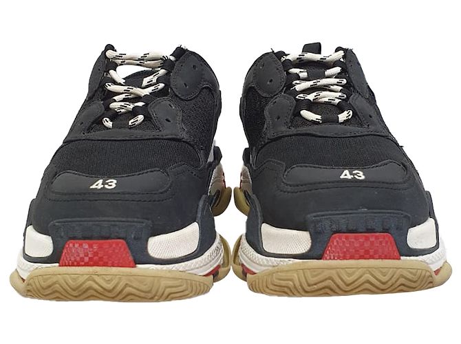 Baskets Triple S Balenciaga en polyester noir - vue 2