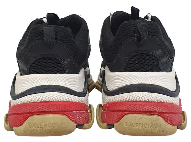 Baskets Triple S Balenciaga en polyester noir - vue 3