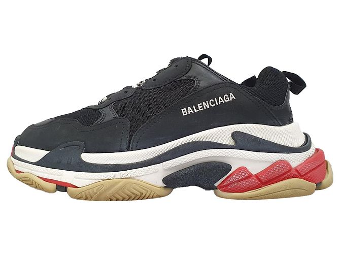 Baskets Triple S Balenciaga en polyester noir - vue 4