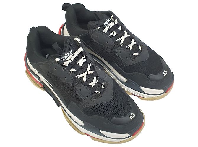 Baskets Triple S Balenciaga en polyester noir - vue 6