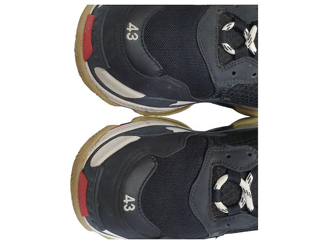 Baskets Triple S Balenciaga en polyester noir - vue 8
