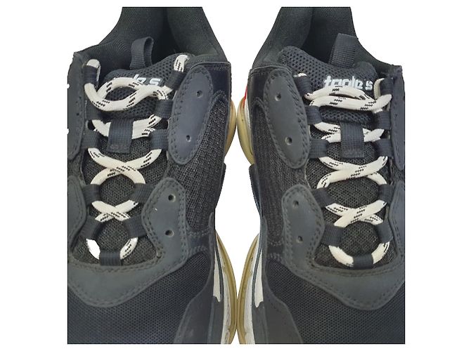 Baskets Triple S Balenciaga en polyester noir - vue 9