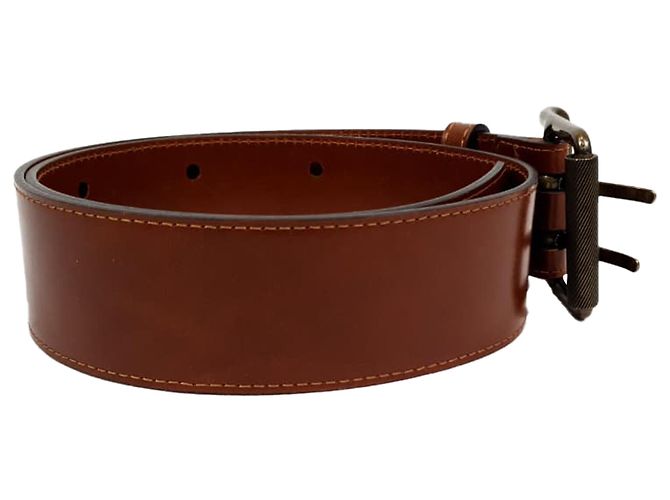 Cinturón Burberry Double Holed en cuero marrón Castaño Roja - vista 3