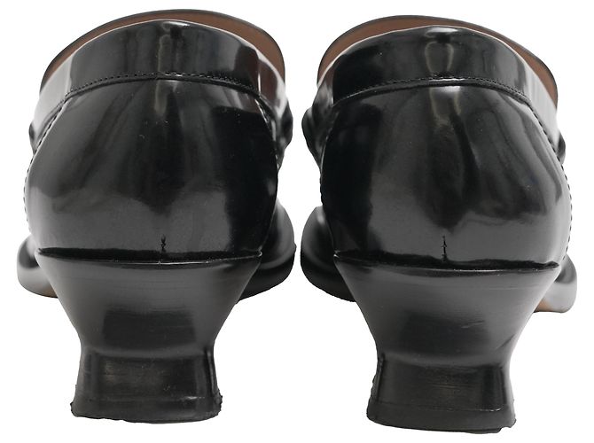 Mocasines Loewe Terra con tacón kitten-heel en piel negra Negro - vista 3