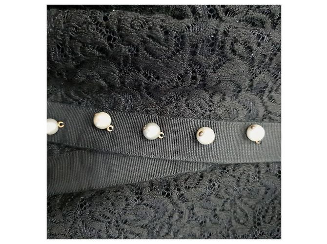 Dolce & Gabbana Spitzen-Midi-Bleistiftrock aus schwarzer Polyamid - Ansicht 6