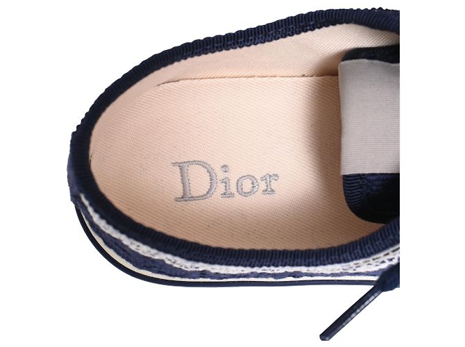 Sneakers Saltwind Dior in cotone blu navy - vista 10