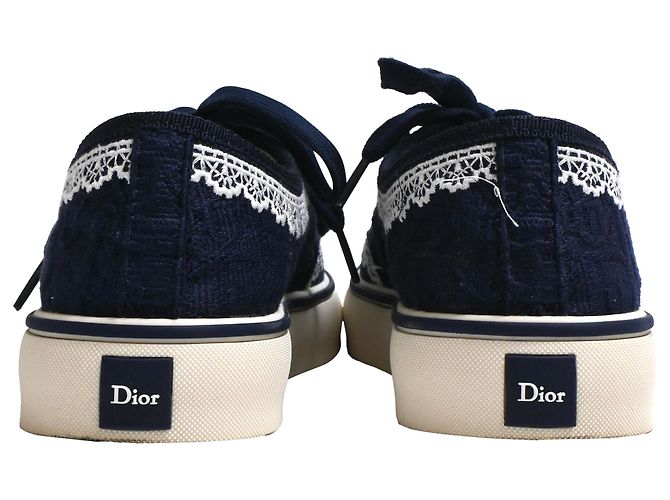 Sneakers Saltwind Dior in cotone blu navy - vista 3