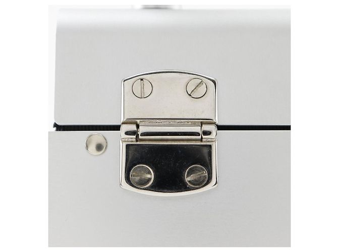 Salvatore Ferragamo Gancini Aluminum Handbag Silvery - view 17