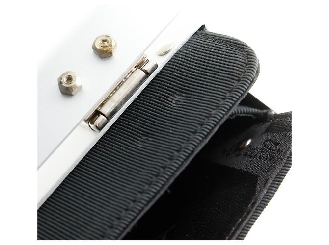 Salvatore Ferragamo Gancini Aluminum Handbag Silvery - view 7