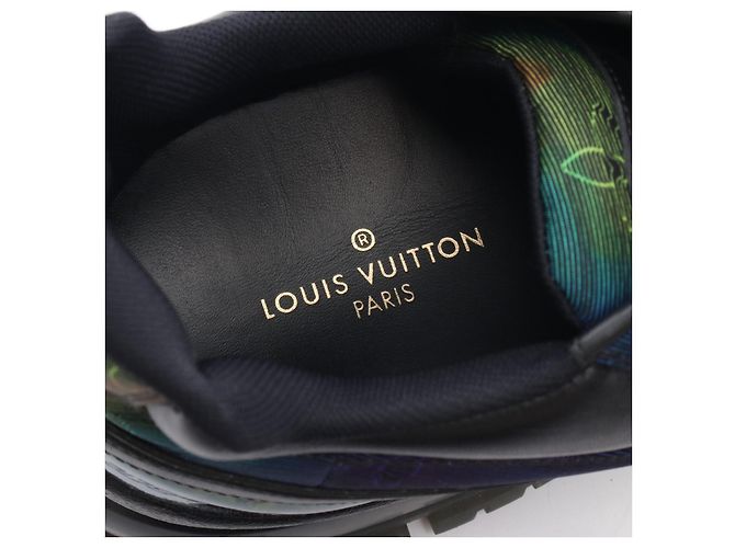 Sneakers in pelle e tessuto Louis Vuitton 2054 Line Nero Multicolore - vista 5