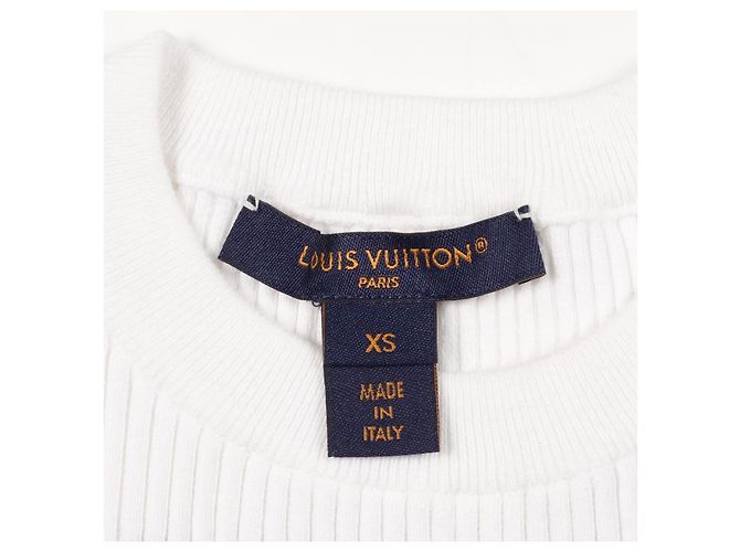 Top de algodón acanalado Louis Vuitton Negro Blanco - vista 3
