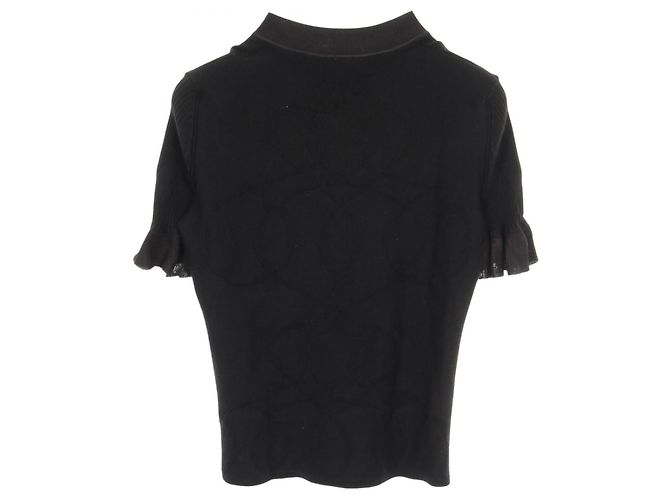 Hermès Top de punto de lana Hermes Parfroi Remix Negro - vista 2