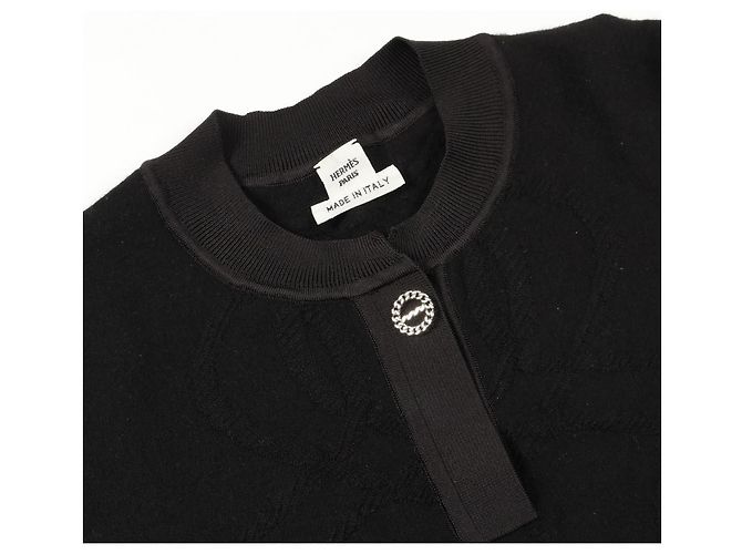 Hermès Top de punto de lana Hermes Parfroi Remix Negro - vista 9