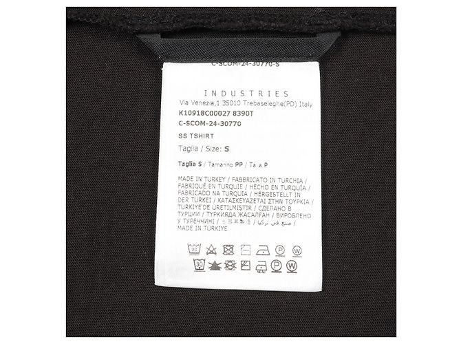 Moncler Neckline Logo Cotton Top Black - view 5