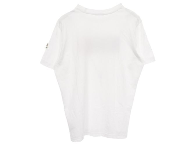 Camiseta de algodón con logo Moncler Blanco Roja Azul marino - vista 2