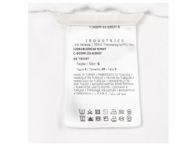 Camiseta de algodón con logo Moncler Blanco Roja Azul marino - vista 5
